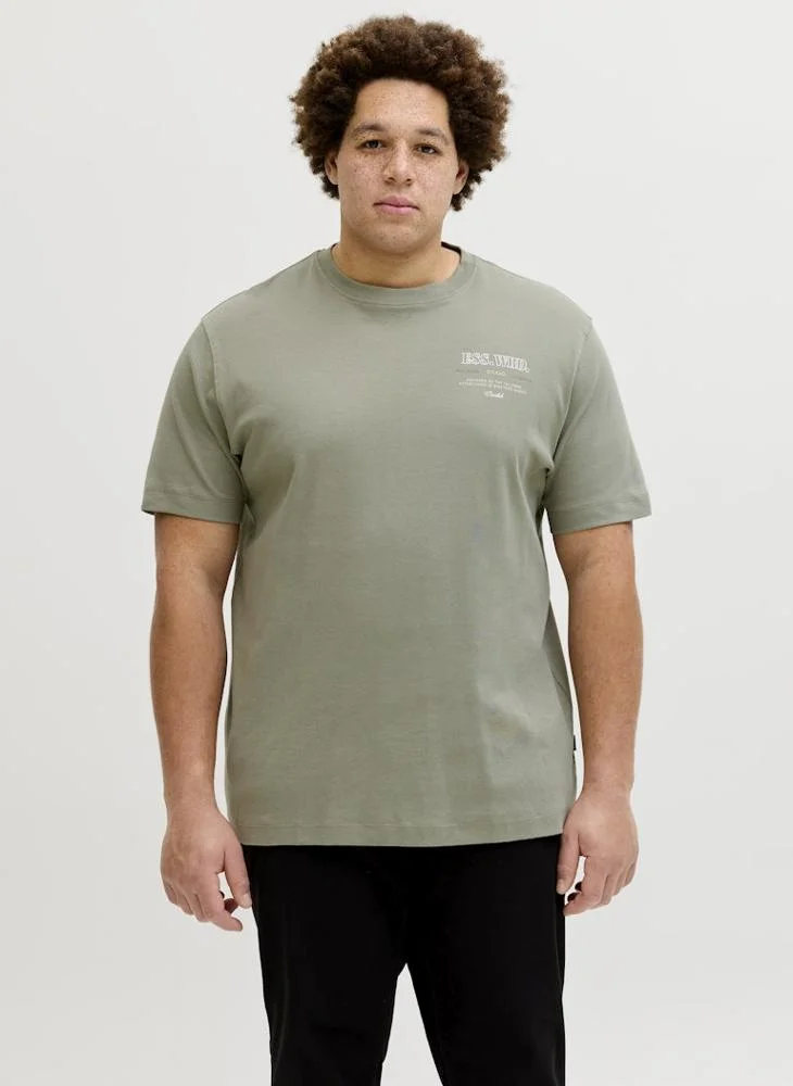JACK & JONES Plus Size Logo Crew Neck T-Shirt